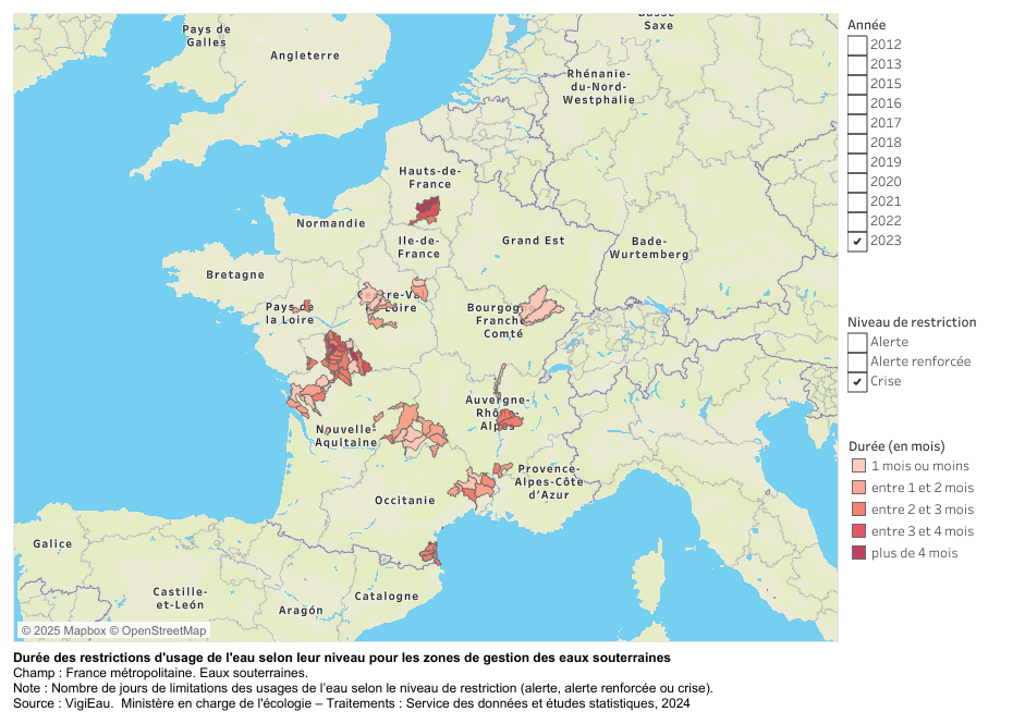 Carte des restrictions